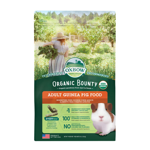 Oxbow Organic Bounty Adult Guinea Pig Food 3lb - Poudre Pet and Feed Supply