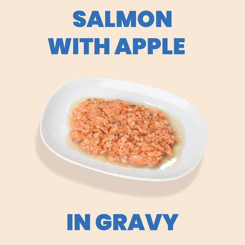 Almo Nature Complete HQS Wet Cat Food - Salmon Recipe w/ Apples in Gravy - 2.47oz Can