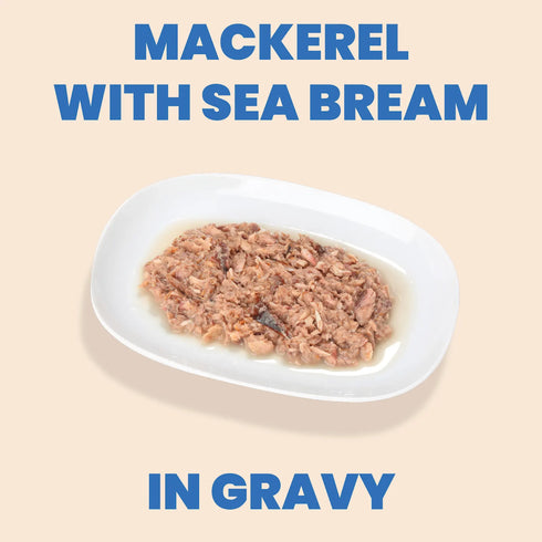 Almo Nature Complete HQS Wet Cat Food - Mackerel Recipe w/ Sea Bream in Gravy - 2.47oz Can