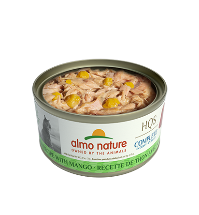 Almo Nature Complete HQS Wet Cat Food - Tuna Recipe with Mango in Gravy - 2.47oz Can