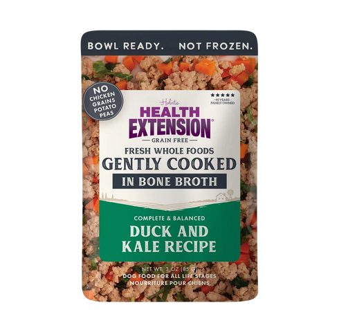 Health Extension Grain Free Gently Cooked Cat & Dog Food - Duck & Kale - 3oz Pouch