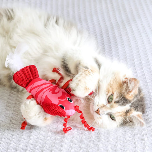 Petmate Quirky Kitty Lobster Kicker Cat Toy