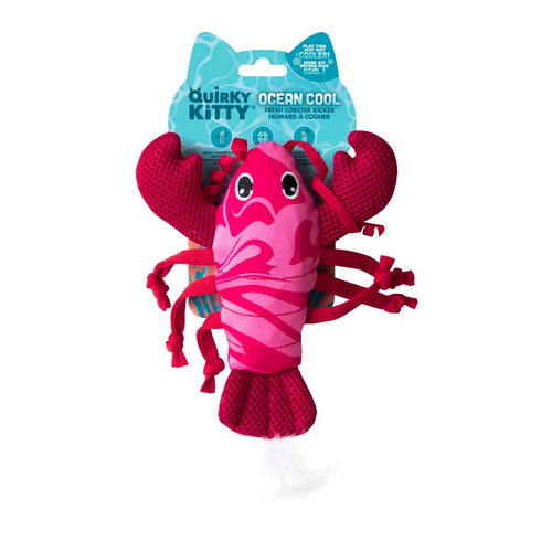 Petmate Quirky Kitty Lobster Kicker Cat Toy
