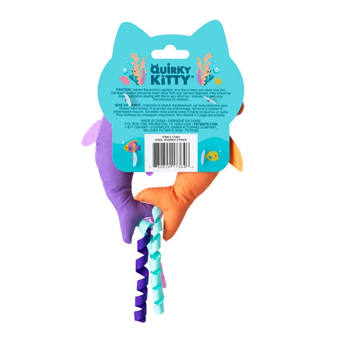 Petmate Quirky Kitty Cool Shark Cat Toy - 2 Pack
