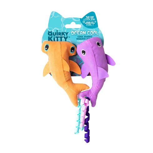 Petmate Quirky Kitty Cool Shark Cat Toy - 2 Pack