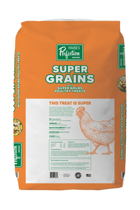 Kruse Super Grains with Super Grubs Chicken Treats - 40lb Bag