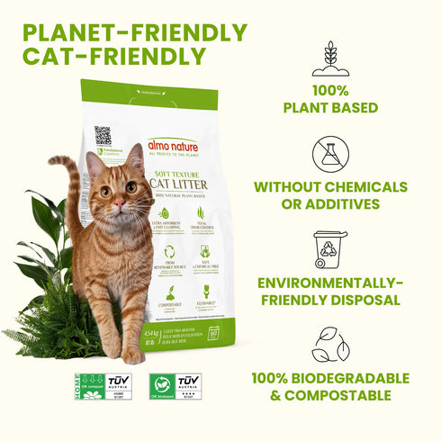 Almo Nature 100% Plant-Based Biodegradable Clumping Cat Litter - 5lb Bag