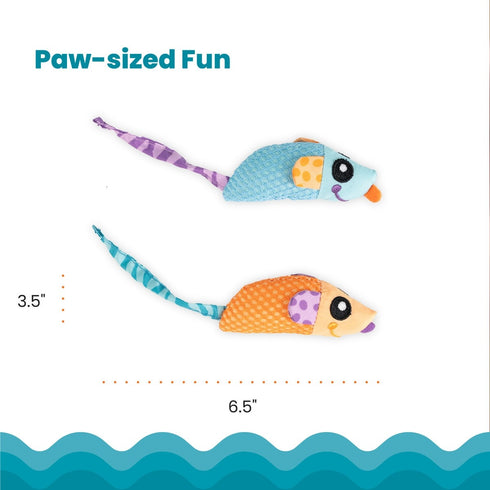 Pet Stages Chew Mice Dental Health Cat Toys 2 Piece - Poudre Pet & Feed Supply 5