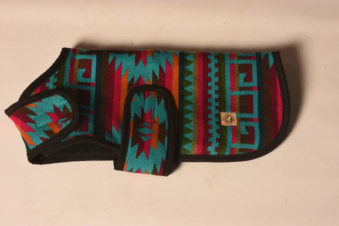 Chilly Dog Blanket Dog Coat - Large - Southwest Desert Rose