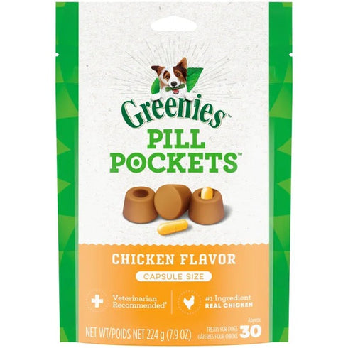 Greenies Chicken Flavored Capsule Pill Pockets 30 Count 7.9oz - Poudre Pet & Feed Supply