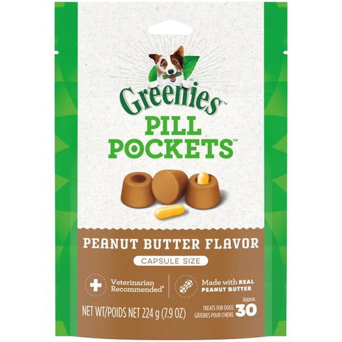 Greenies Peanut Butter Flavored Capsule Pill Pockets 30 Count - Poudre Pet & Feed Supply