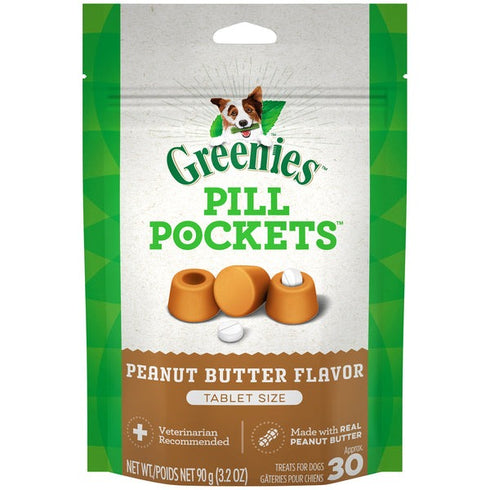 Greenies Peanut Butter Flavored Tablet Pill Pockets 30 Count - Poudre Pet & Feed Supply