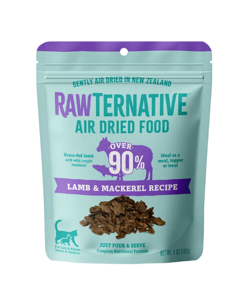 RawTernative Air Dried Cat Food - Lamb & Mackerel - 5oz Pouch