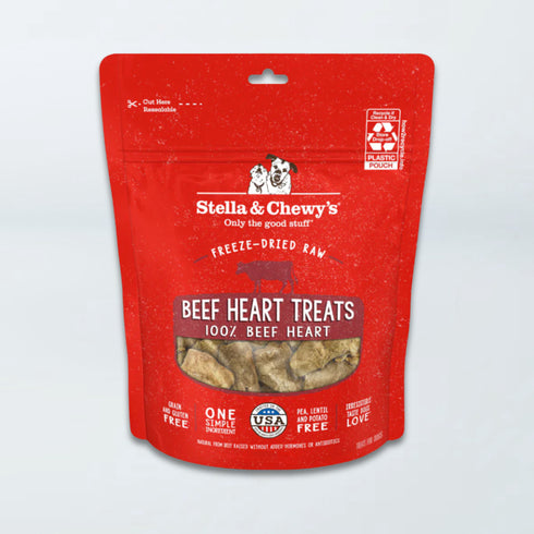 Stella & Chewy's Freeze Dried 1 Ingredient Dog Treats - Beef Hearts - 3oz Bag