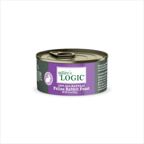 Nature's Logic Natural Wet Cat Food - Rabbit - 5oz Can