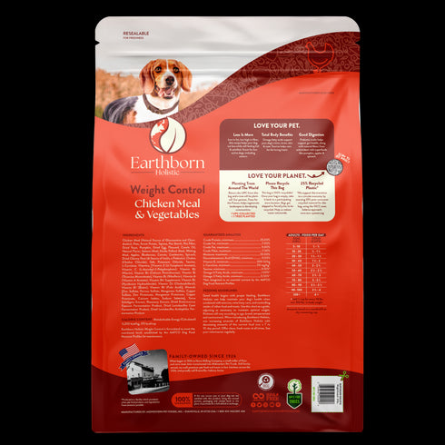 Earthborn Holistic Weight Control Dry Dog Food - Chicken & Vegetable - 4lb Bag