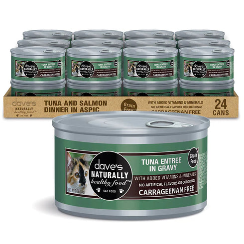 Dave's Pet Food Naturally Healthy Grain Free Wet Cat Food - Tuna In Gravy - 3oz Can