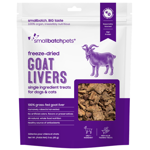 smallbatch Freeze Dried Cat & Dog Treats - Goat Liver - 3oz Bag
