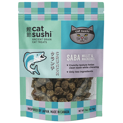 Cat Sushi Ancient Grain Cat Treats - Saba Millet & Mackerel - 2oz Bag
