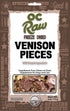 OC Raw Freeze Dried Cat & Dog Treats - Venison Pieces - 4oz Pouch