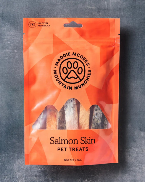 Maddie McGee's Mountain Munchies Freeze Dried Cat & Dog Treats - Salmon Skins - 3oz Pouch