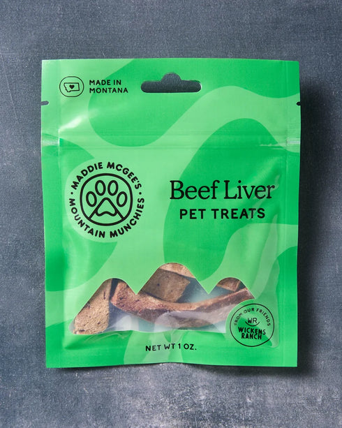 Maddie McGee's Mountain Munchies Freeze Dried Cat & Dog Treats - Beef Liver - 1oz Pouch