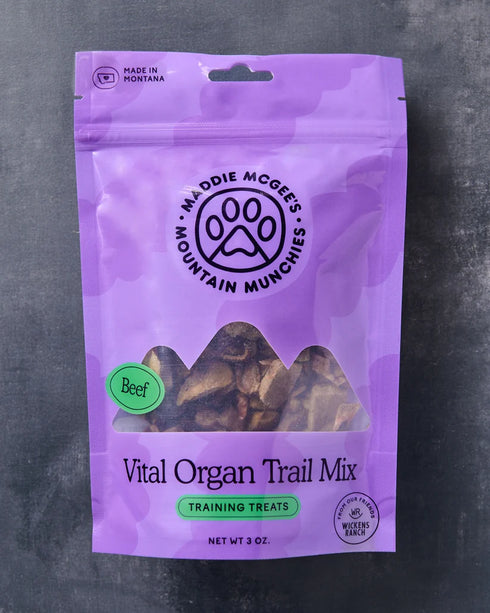 Maddie McGee's Mountain Munchies Vital Organ Trail Mix Freeze Dried Cat & Dog Training Treats - Beef - 3oz Pouch