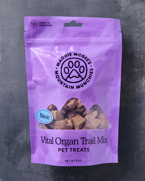 Maddie McGee's Mountain Munchies Vital Organ Trail Mix Freeze Dried Cat & Dog Treats - Bison - 3oz Pouch