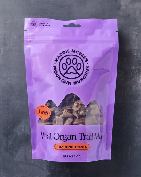 Maddie McGee's Mountain Munchies Vital Organ Trail Mix Freeze Dried Cat & Dog Training Treats - Lamb - 3oz Pouch