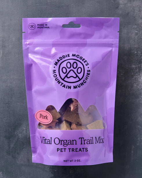 Maddie McGee's Mountain Munchies Vital Organ Trail Mix Freeze Dried Cat & Dog Treats - Pork - 3oz Pouch