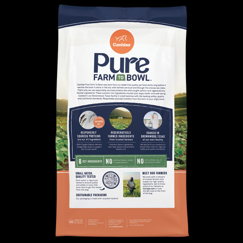 Canidae Pure Farm To Bowl Grain Free Puppy Dry Dog Food - Salmon & Sweet Potato - 22lb Bag