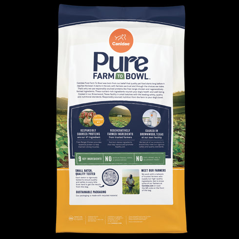 Canidae Pure Farm To Bowl Grain Free Senior Dry Dog Food - Chicken, Sweet Potato & Garbanzo - 22lb Bag