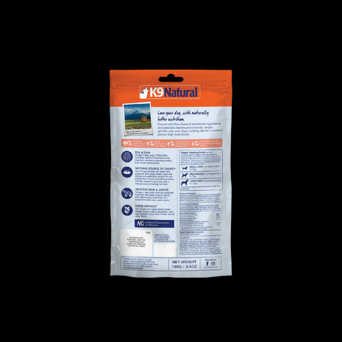K9 Natural Freeze Dried Dog Food Topper - Lamb & King Salmon - 3.5oz Pouch