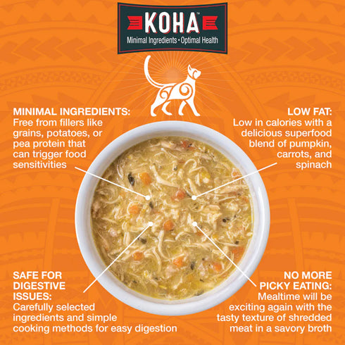 Koha Limited Ingredient Diet Wet Cat Food - Shredded Chicken in Gravy - 2.8oz Can