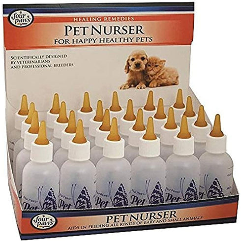 Four Paws Pet Products 24-Pack Nurser Bottles 2-Ounce Poudre Pet & Feed Supply