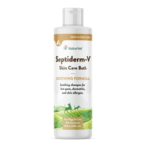 NaturVet Septiderm-V Skin Care Bath Shampoo 8oz - Poudre Pet & Feed Supply