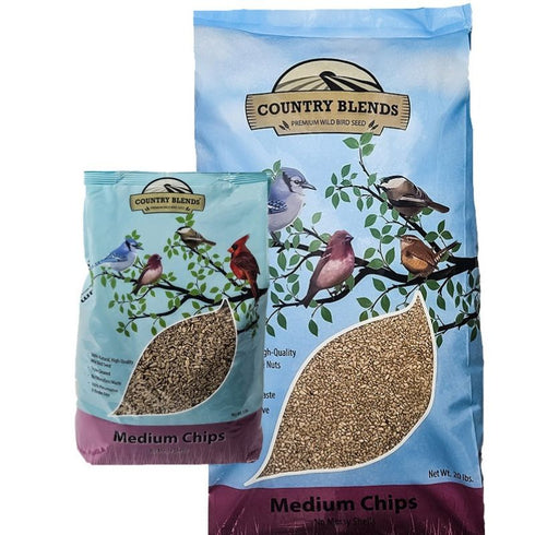 Country Blends Medium Sunflower Chips Wild Bird Food 40lb - Poudre Pet & Feed Supply