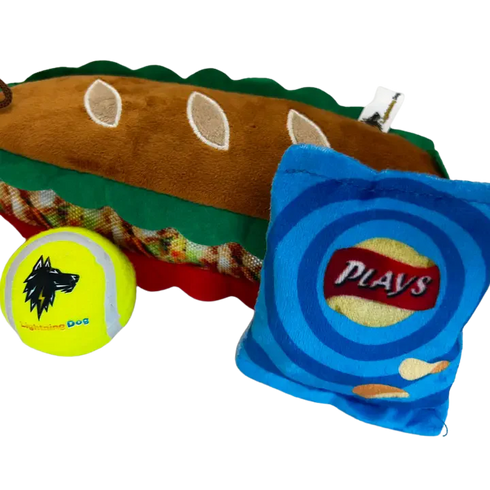 Lightning Dog Rowdy Sandwich Dog Toy