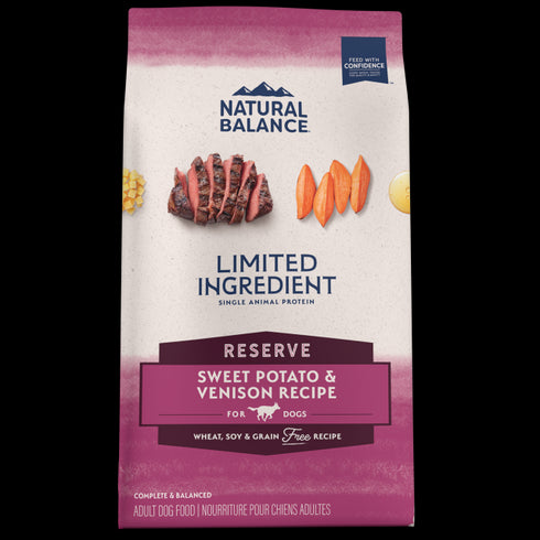 Natural Balance Limited Ingredient Dry Dog Food - Venison & Sweet Potato - 22lb Bag