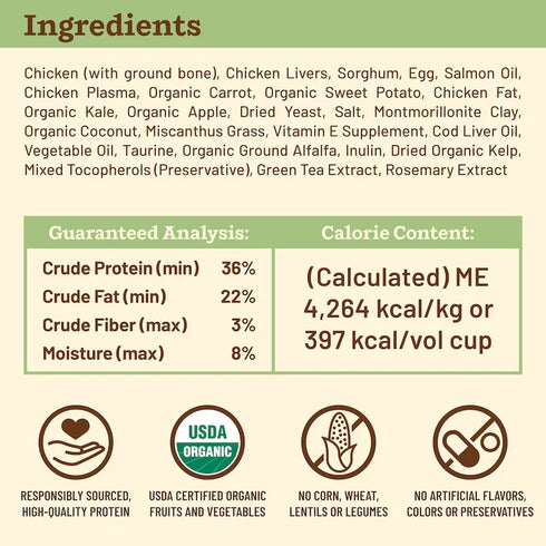 Primal Kibble In The Raw Freeze Dried Cat Food - Chicken - 1.5lb Bag