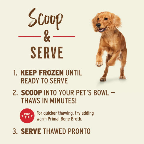 Primal Pronto Frozen Raw Scoopable Dog Food - Turkey & Salmon - 4lb Bag