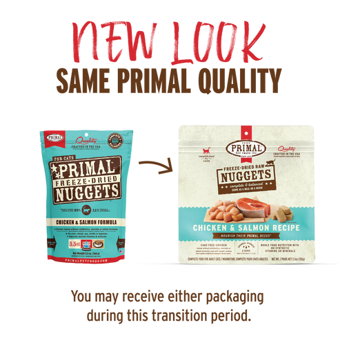 Primal Freeze Dried Nuggets Cat Food - Chicken & Salmon - 14oz Bag
