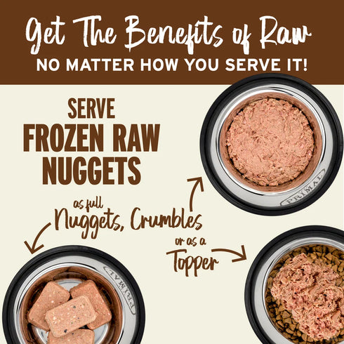 Primal Nuggets Frozen Raw Dog Food - Turkey & Salmon - 3lb Bag