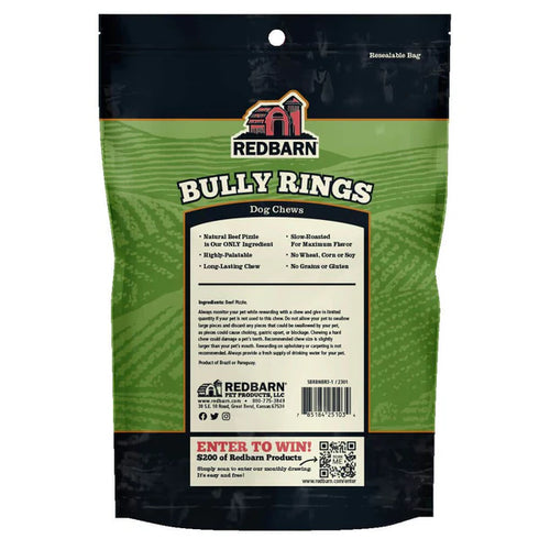 Redbarn Bully Ring Dog Treat - Beef - 3pk