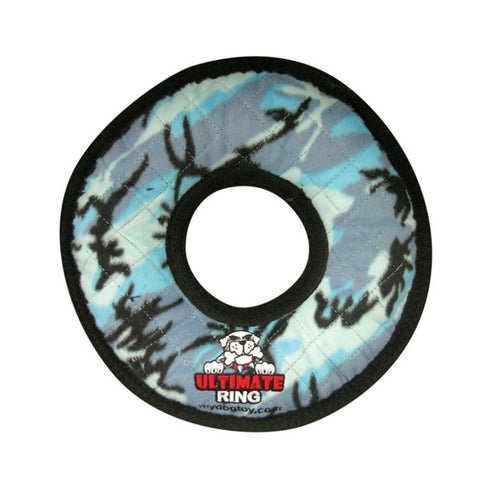 Tuffy's Ultimate Ring Dog Toy, blue camo
