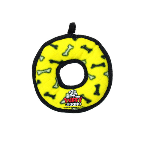 Tuffy's Ultimate 3-Way Ring Yellow Bone Dog Toy