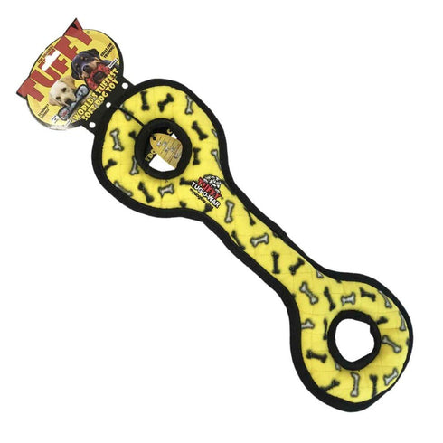 Tuffy's Ultimate Tug-O-War Bone Dog Toy, yellow