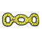 Tuffy Ultimate 3-Way Tug Bone Dog Toy, yellow