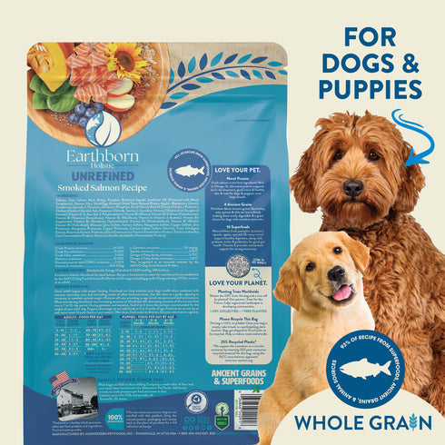 Earthborn Holistic Ancient Grains Dry Dog Food - Unrefined Smoked Salmon - 4lb Bag