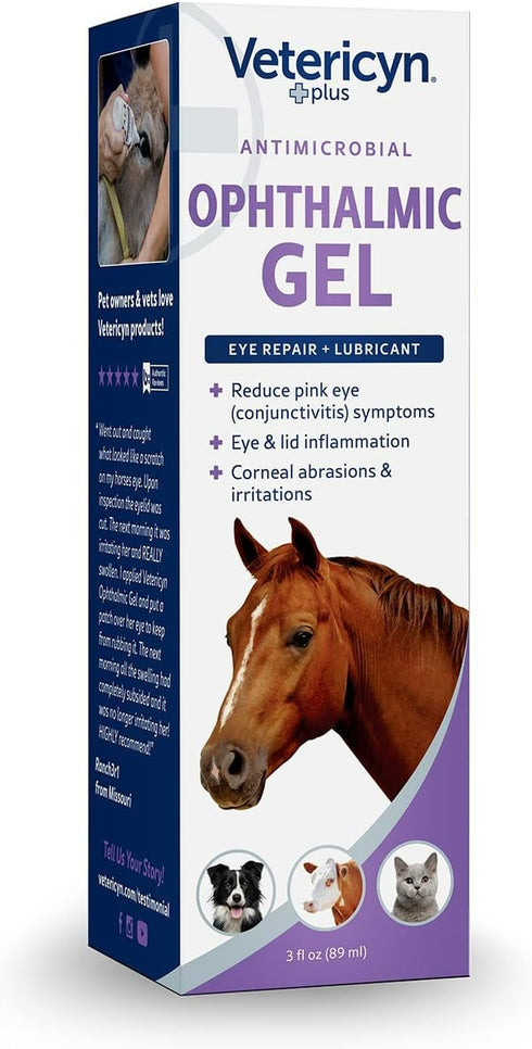 Vetericyn Antimicrobial Ophthalmic Gel 3oz - Poudre Pet and Feed Supply